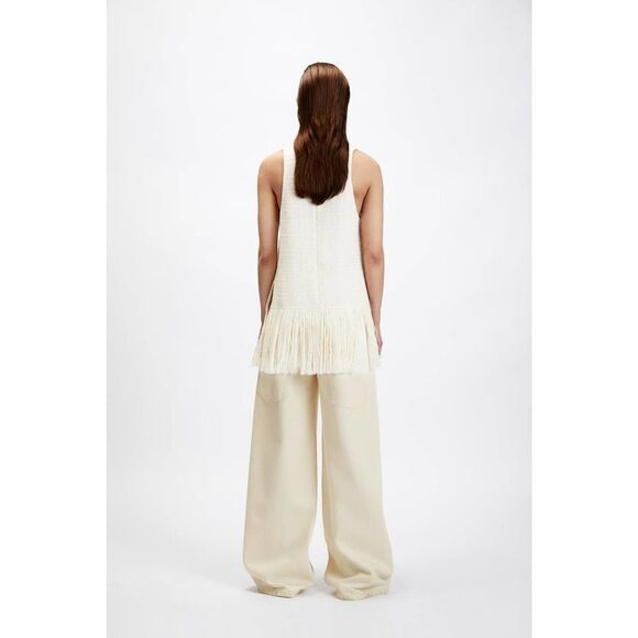 Fringe Textured Top New Light Beige - Picture 8 of 9